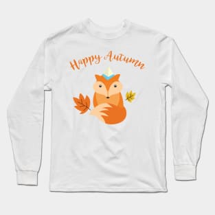 Little Fox Happy Autunm - Fall Begins Long Sleeve T-Shirt
